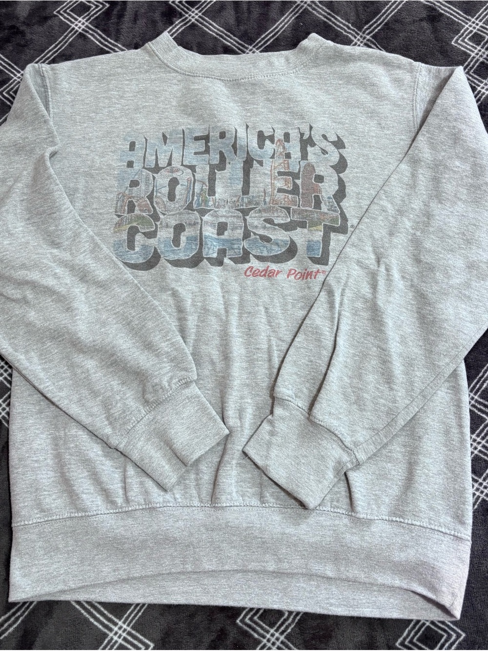 Gray Cedar Point Crewneck